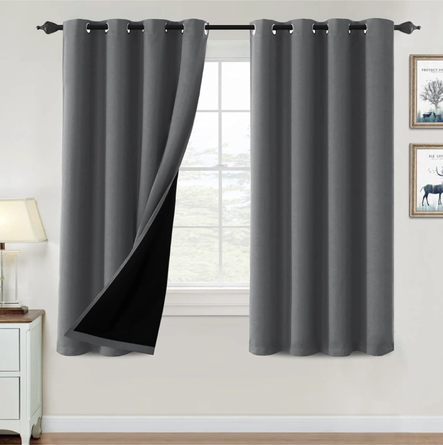 DOLLMEXX Pitch Black Solid Thermal Insulated Blackou