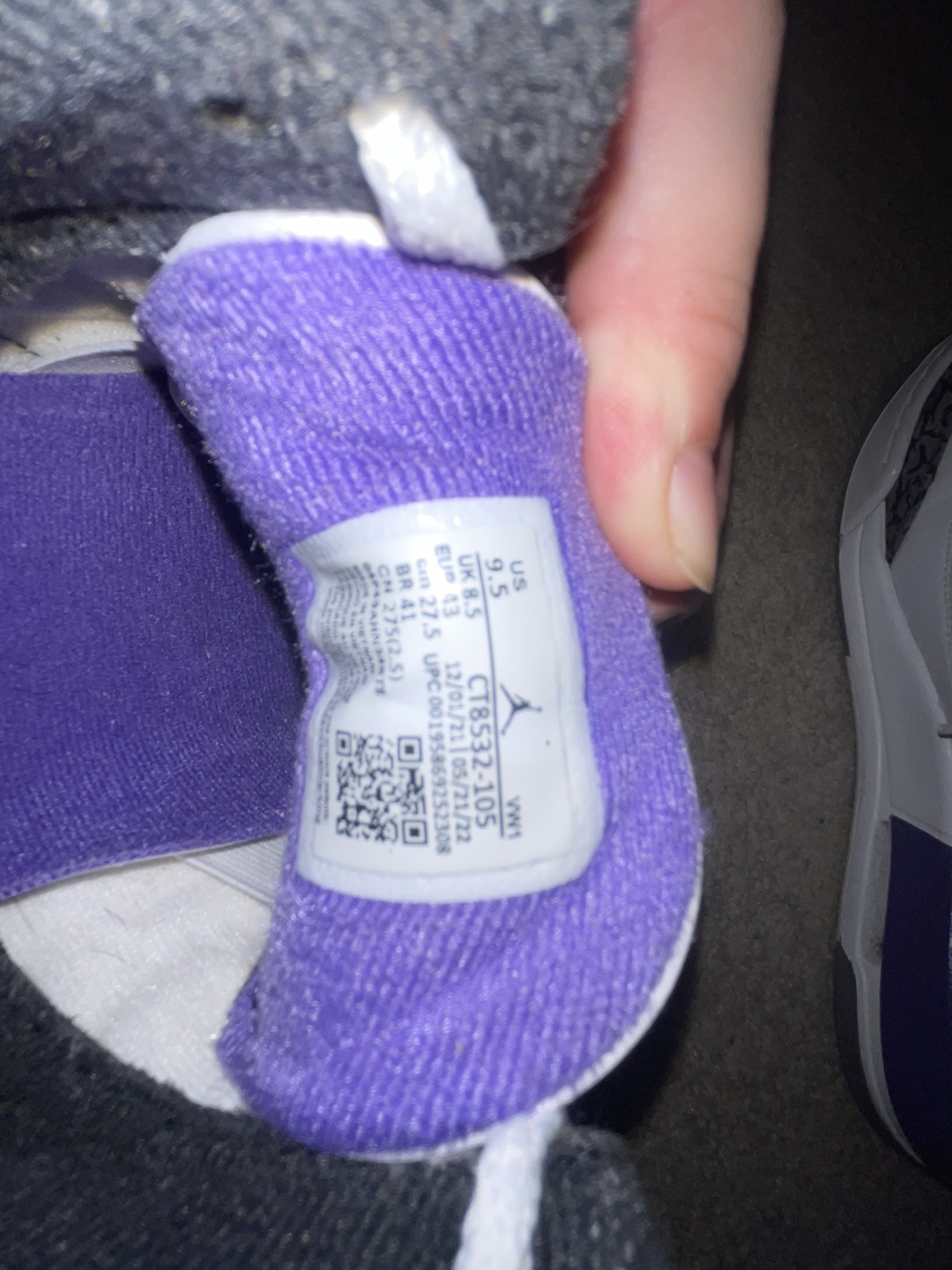 Air Jordan 3 Dark Iris's (Authentic) - photo 4