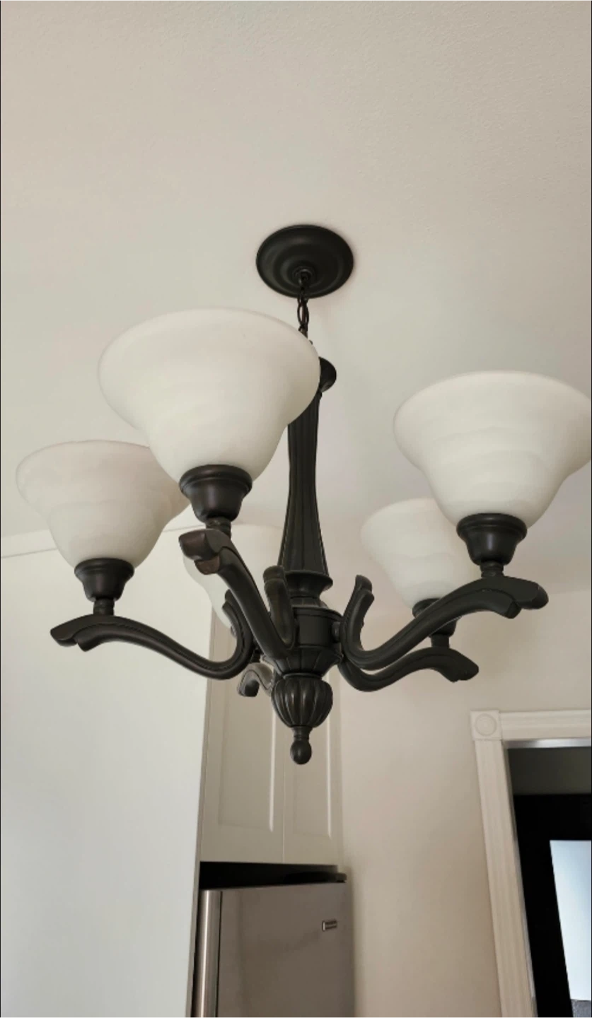 Dark Bronze 5-Light Chandelier