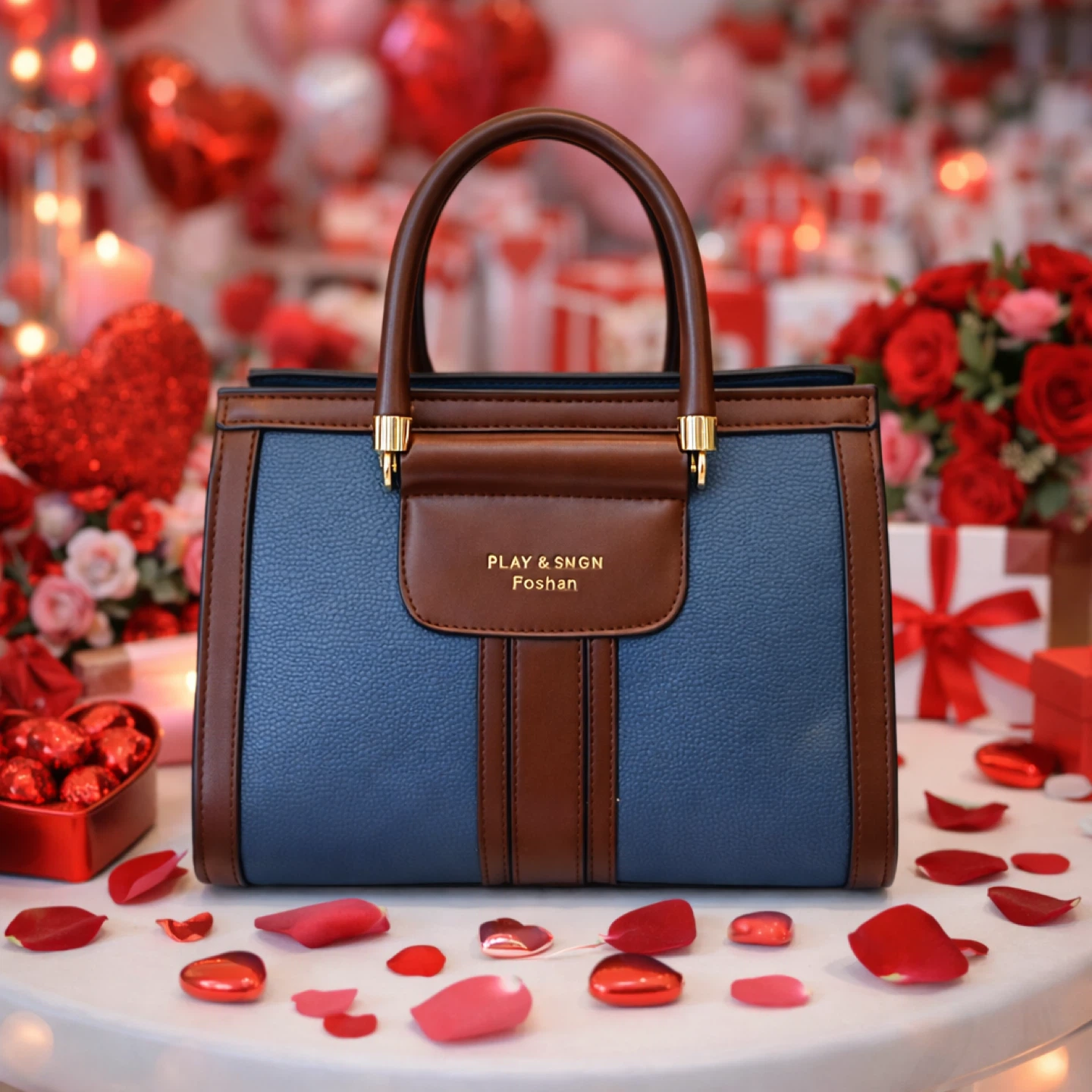 Elegant Two-Tone Handbag - Perfect Valentine's Gift - photo 3