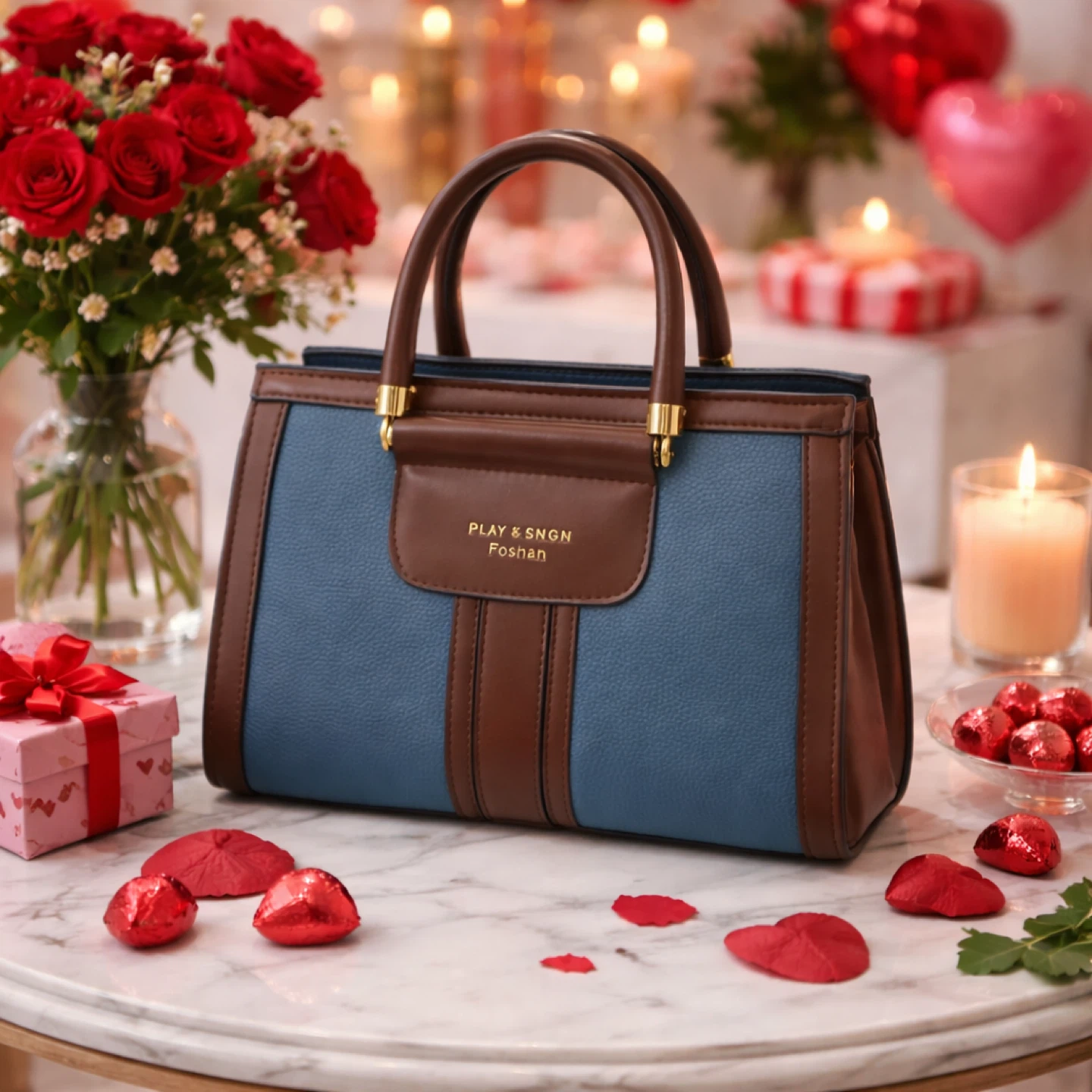 Elegant Two-Tone Handbag - Perfect Valentine's Gift - photo 2