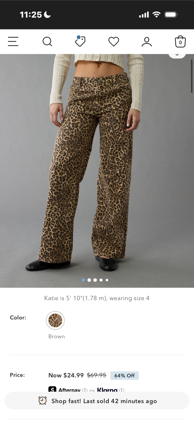 Leopard Print Wide Leg Jeans