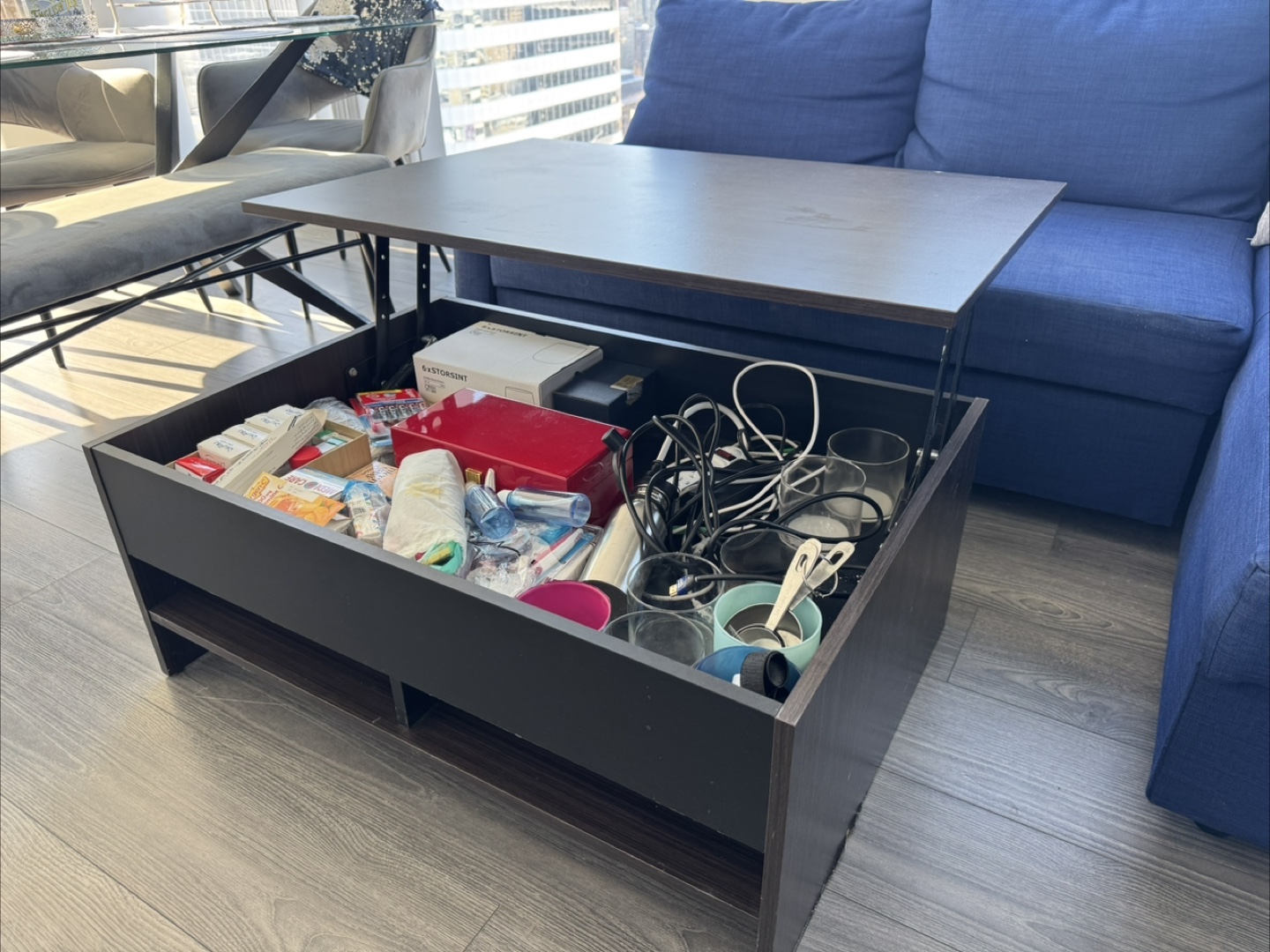 Lift Top Coffee Table with Storage - photo 4