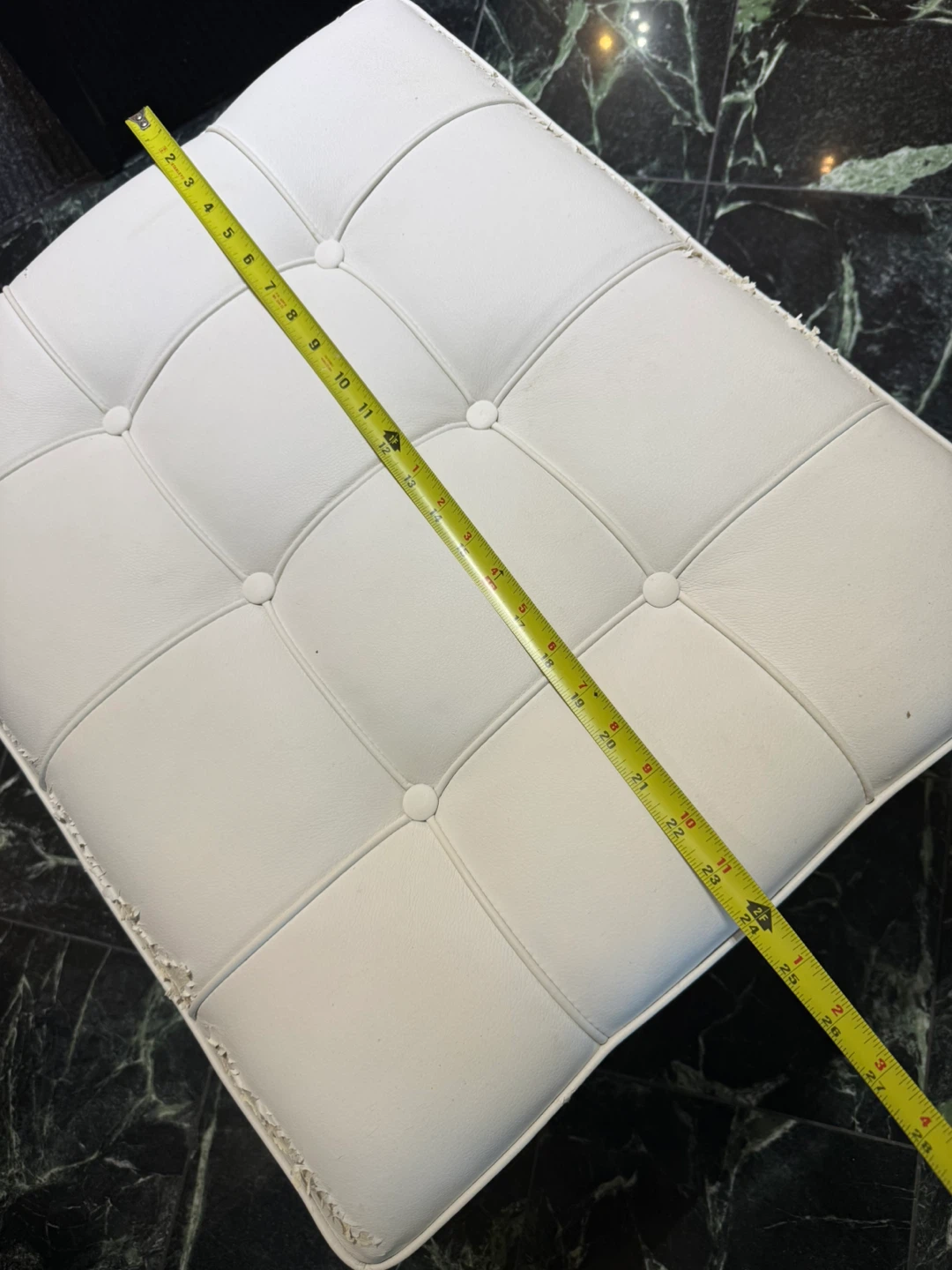 White Tufted Accent Chair and Ottoman - free! - photo 2
