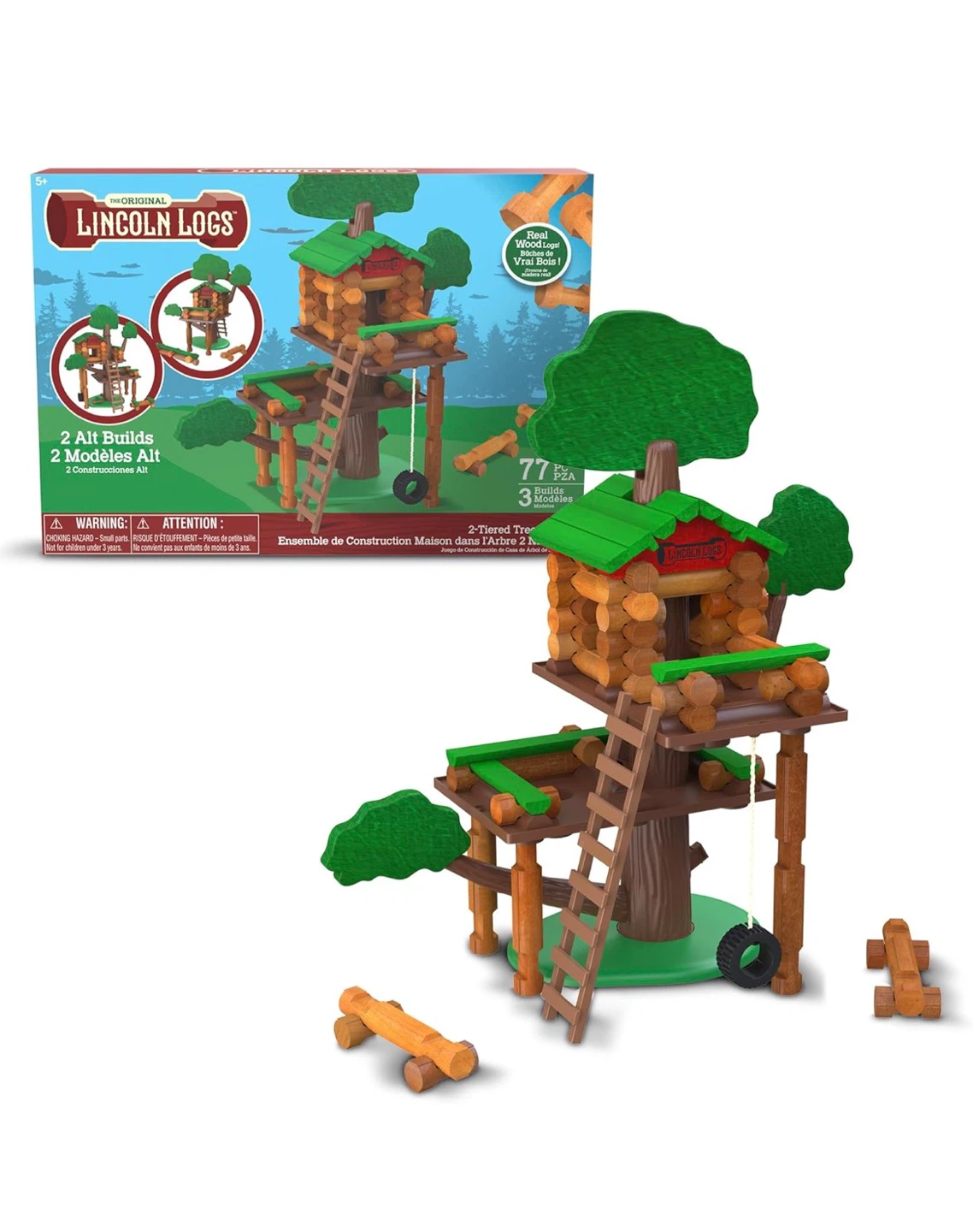 Lincoln Logs 2-Tiered Tree House Building Set - photo 3