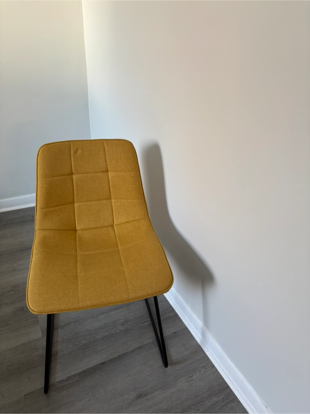 Yellow Fabric Accent Chair