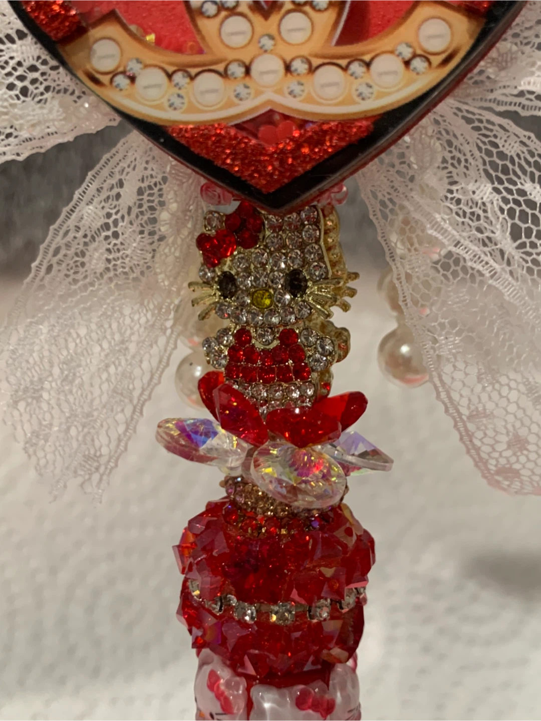 Hello Kitty Rhinestone fancy pen with Heart Charm - photo 2