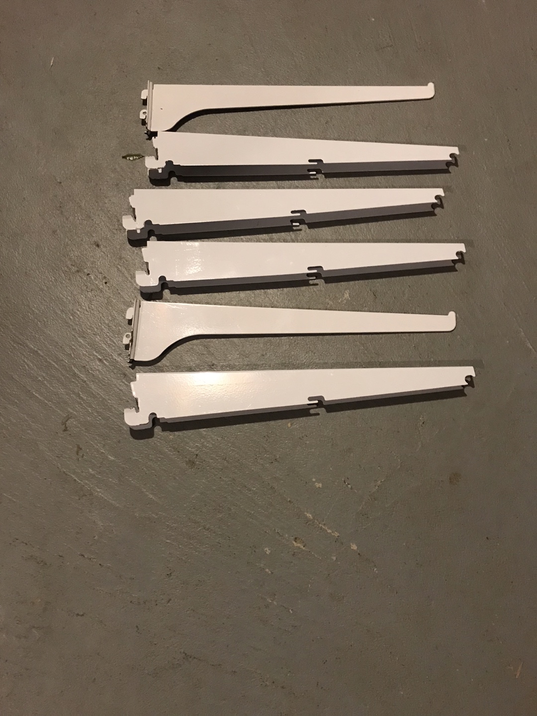 White Metal Shelf Brackets