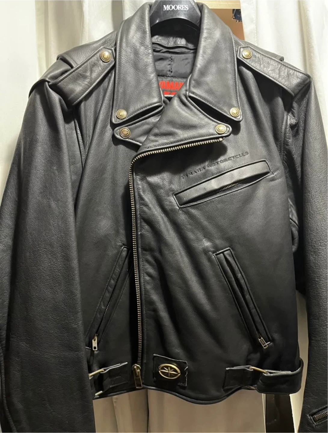 **SOLD**Yamaha Motorcycles Black Leather Jacket L/G