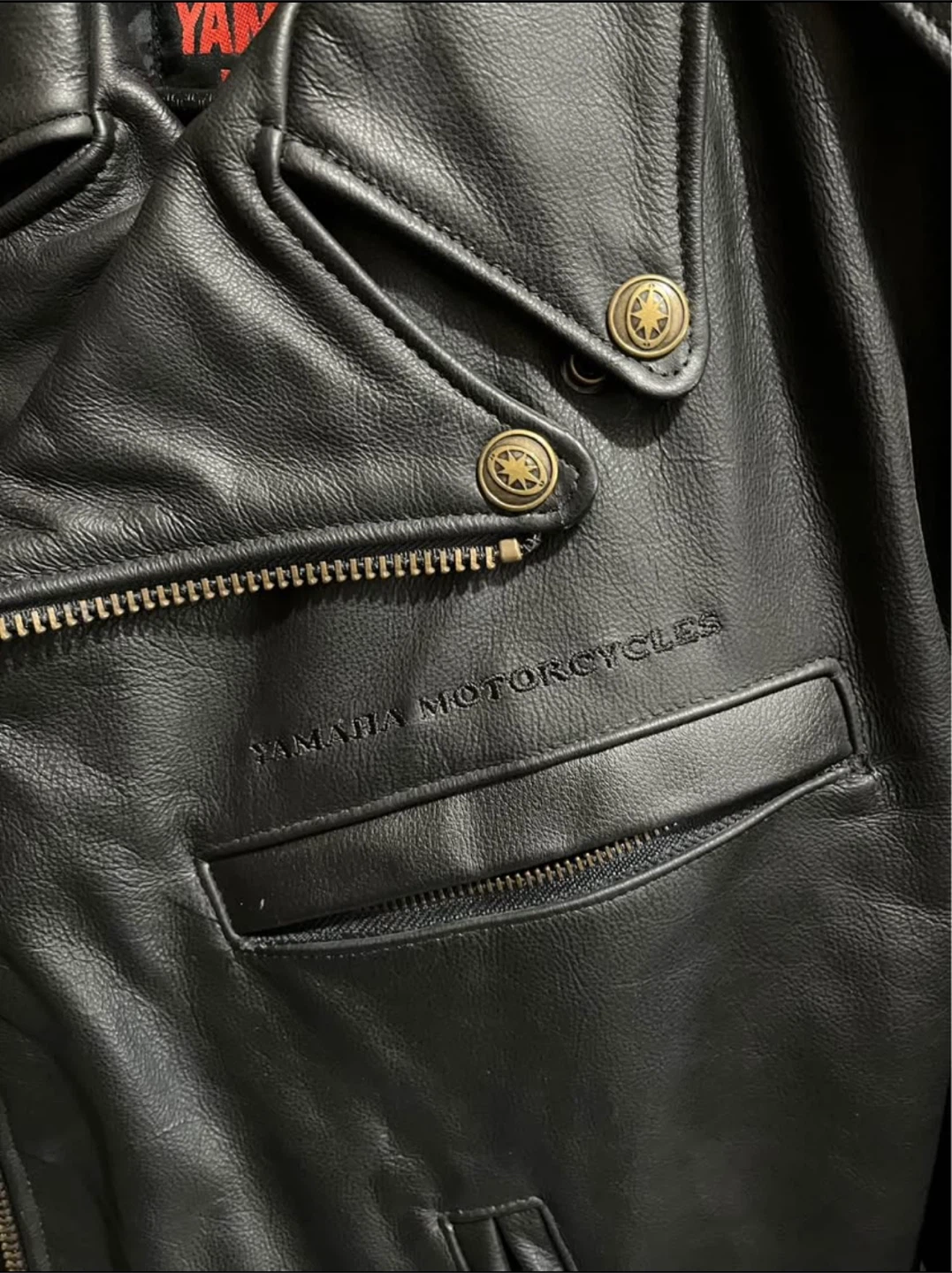 **SOLD**Yamaha Motorcycles Black Leather Jacket L/G - photo 3