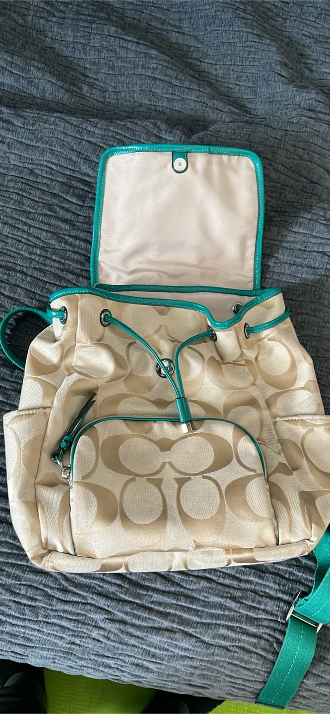 Coach Canvas Signature Backpack - photo 5