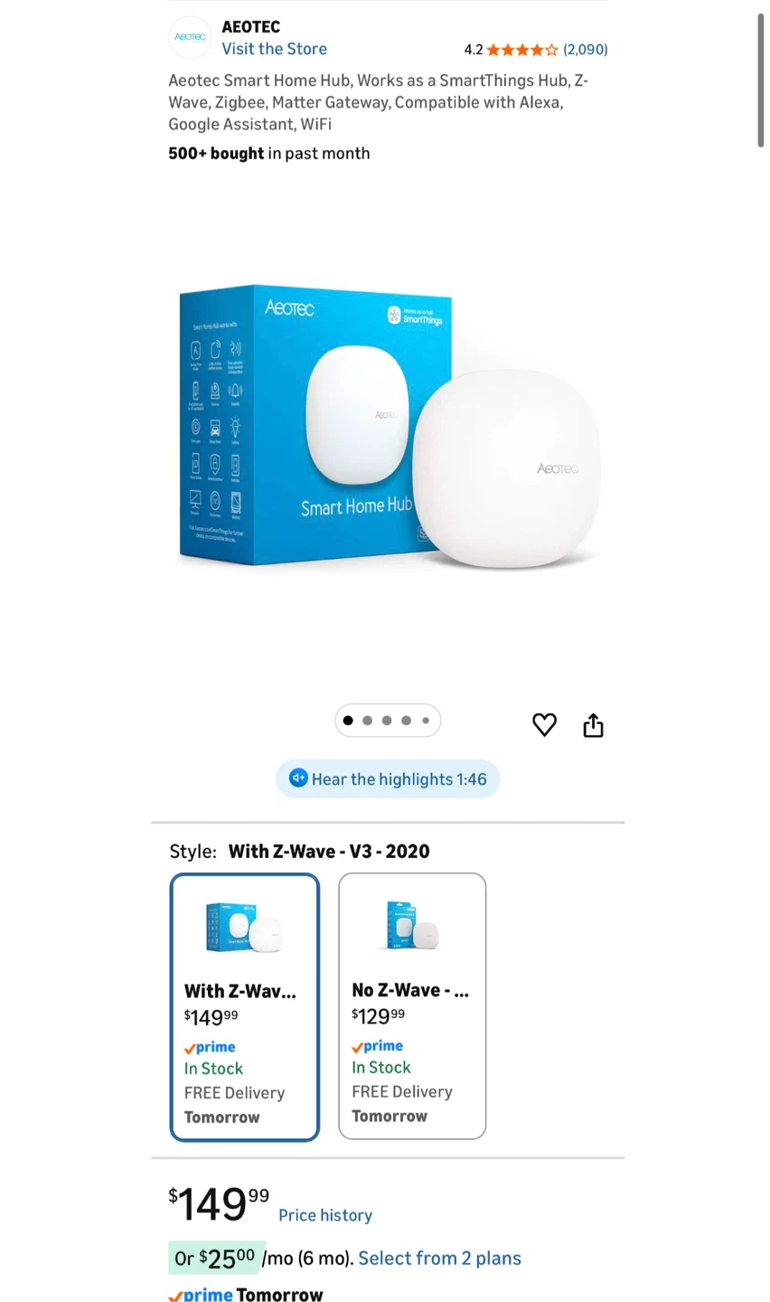 Aeotec Smart Home Hub Z-Wave V3 - photo 2