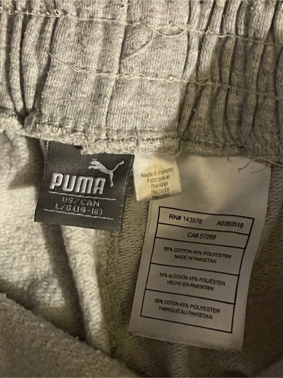 Puma Grey Sweatpants Size L
