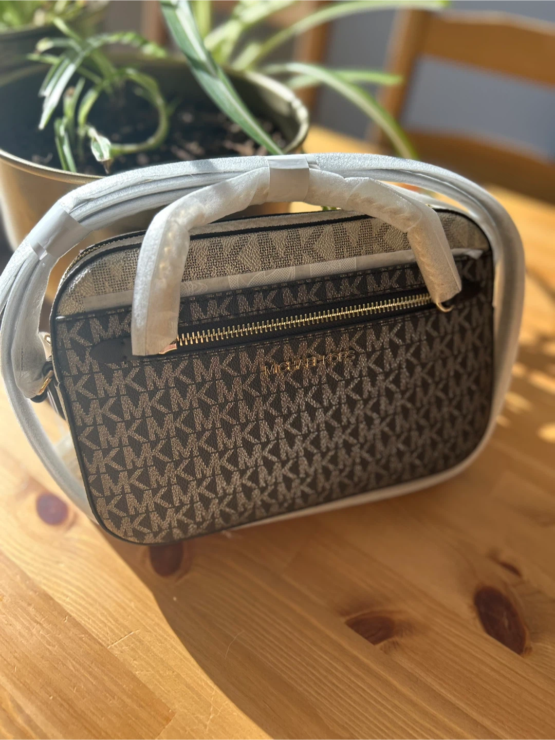 Michael Kors Monogram Camera Bag