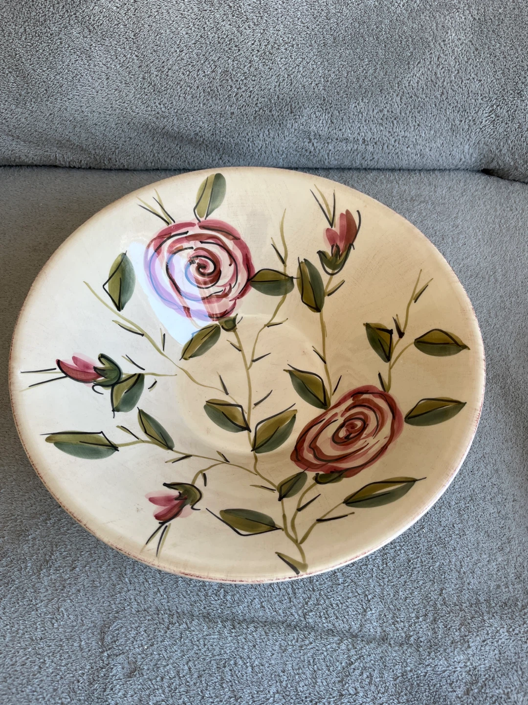 Pier 1 Imports Toscana Roses Hand-Painted Earthenware Bowl