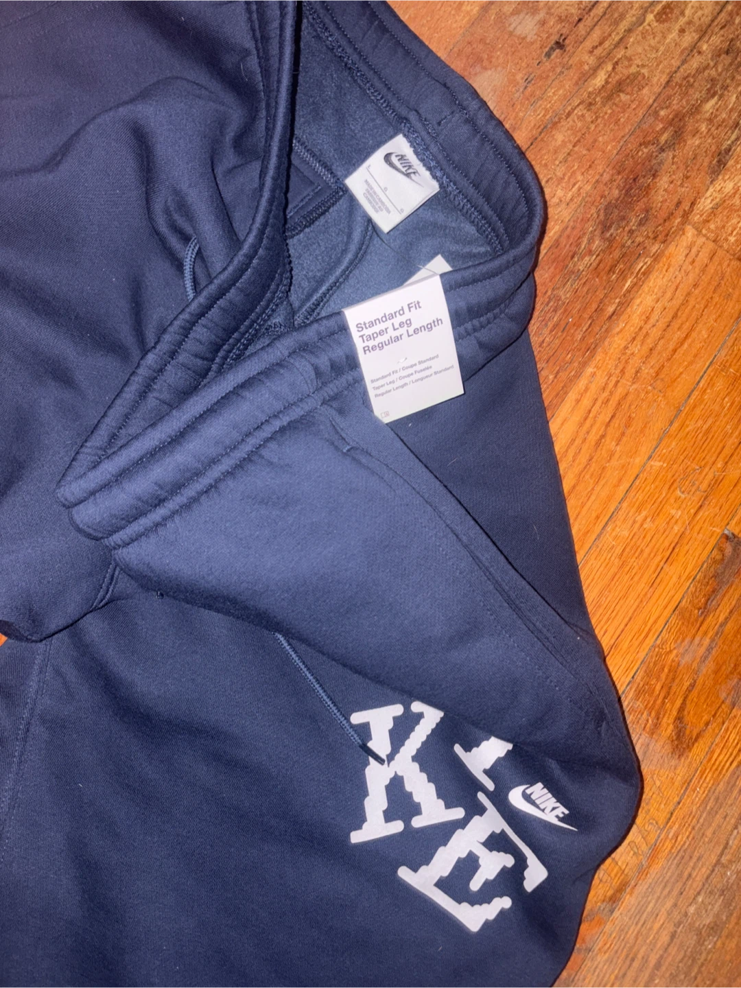 Nike Standard Fit Tapered Leg Men's Sweatpants Navy Blue - photo 3