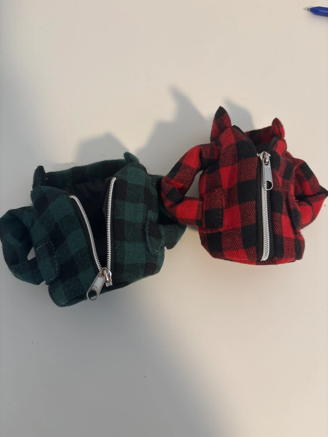 Set of 2 Plaid Flannel Can/Bottle Coolers