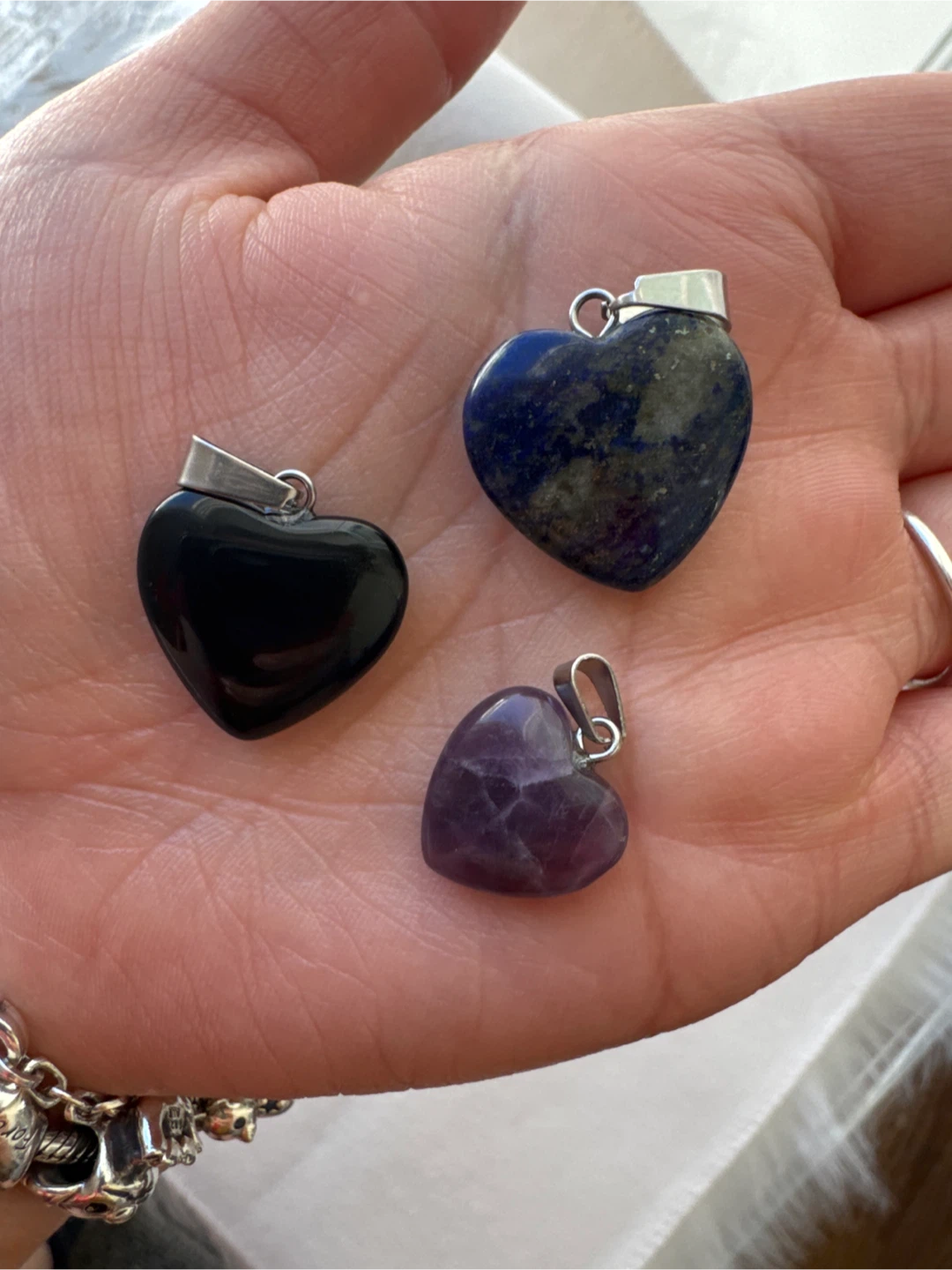 Heart Shaped Crystals Pendants & Necklace - photo 2