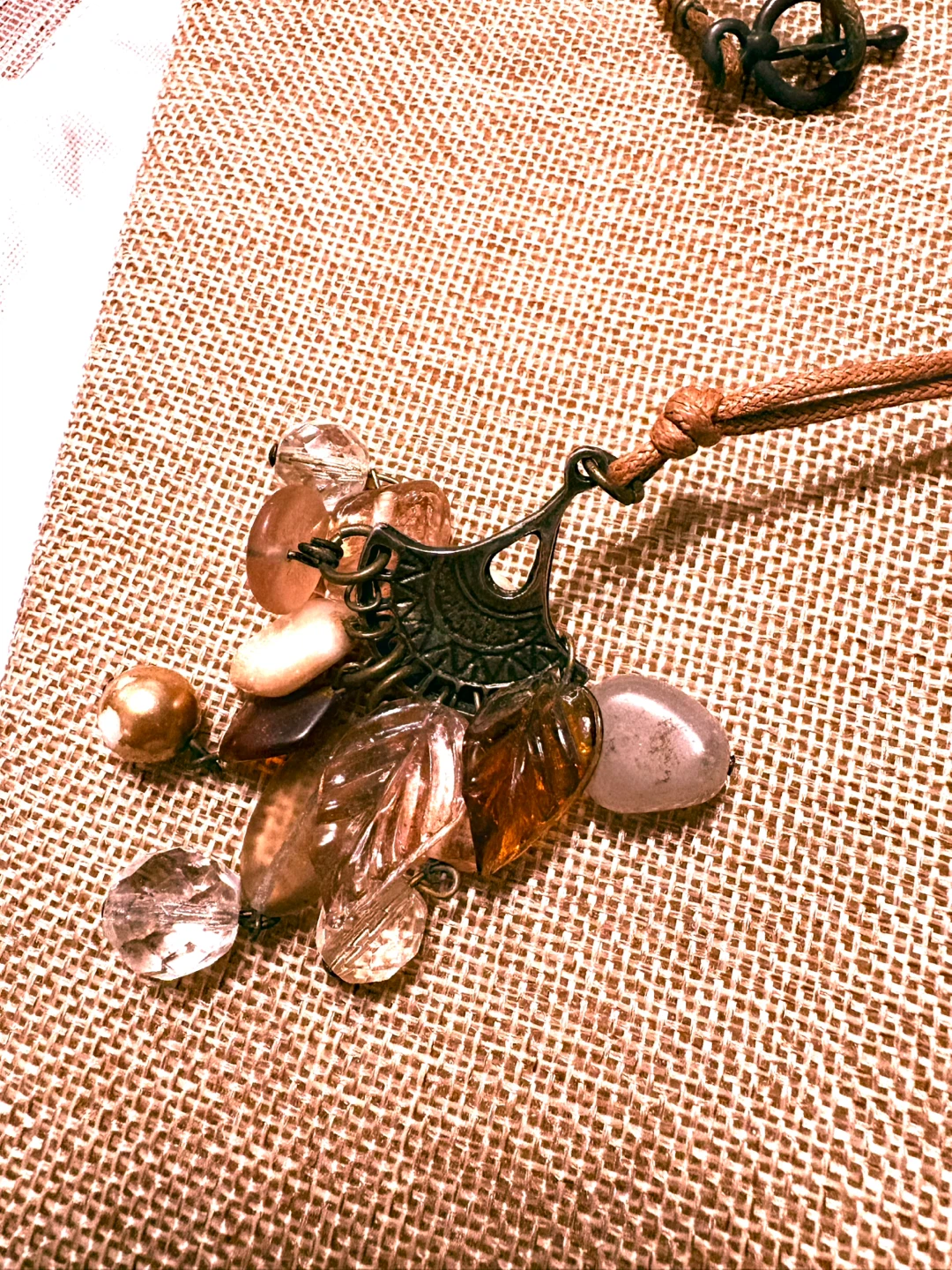 Boho Beaded Pendant Necklace with Toggle Clasp - photo 2