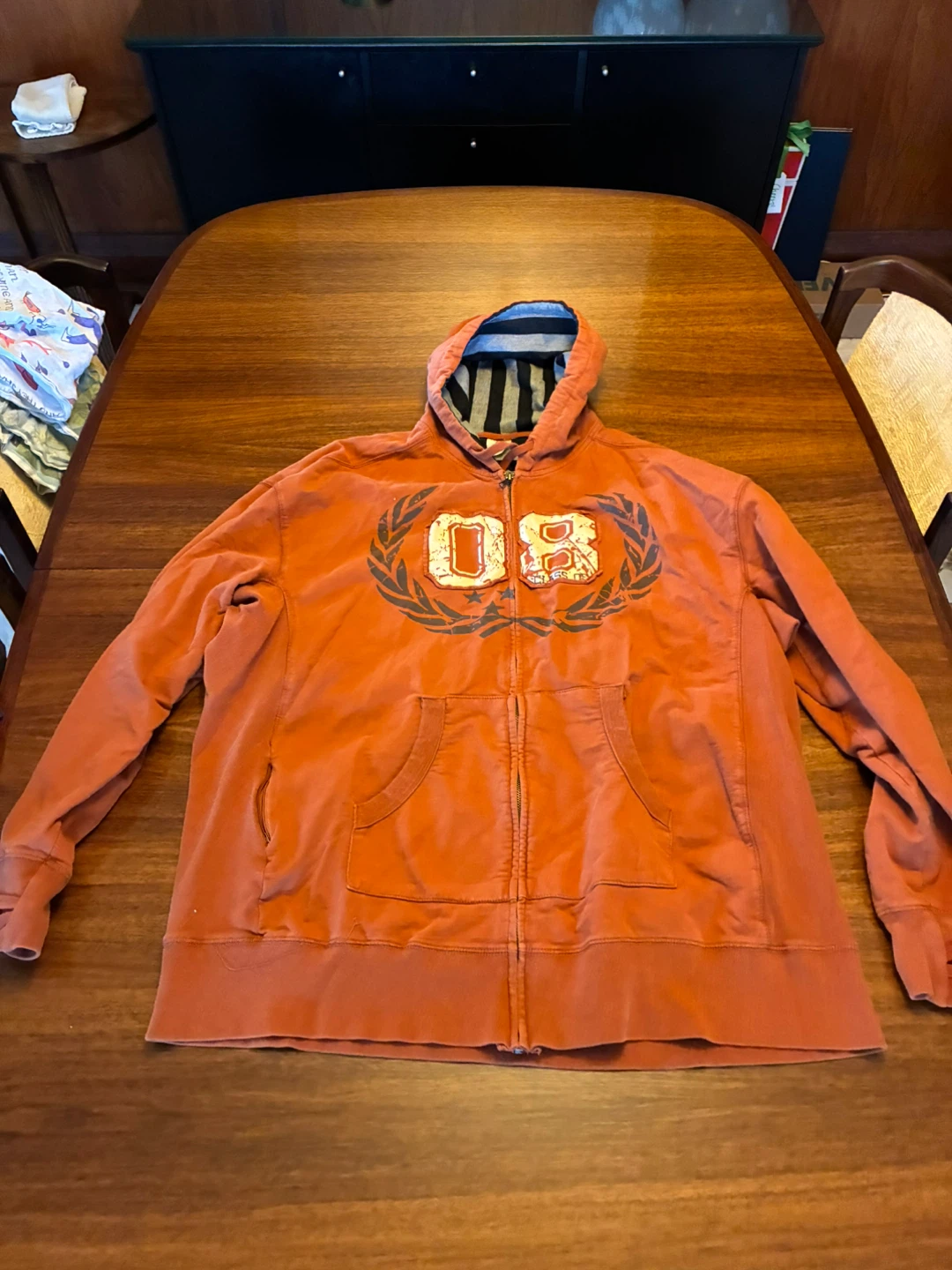 $4 Men's zipper hoodie XL baggy teen warm winter coat - photo 2