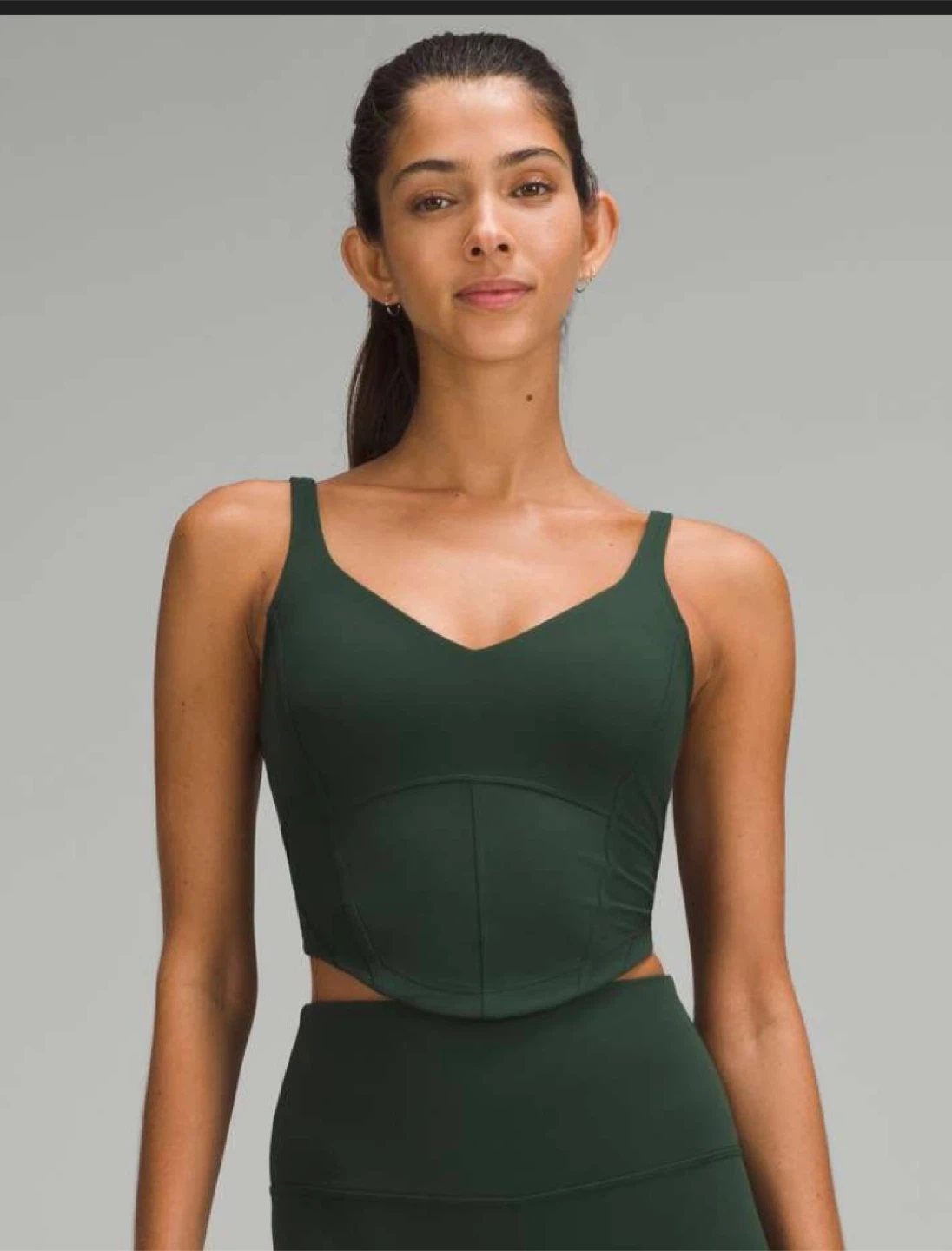 Lululemon Align V-Neck Corset Tank Top - Dark Green