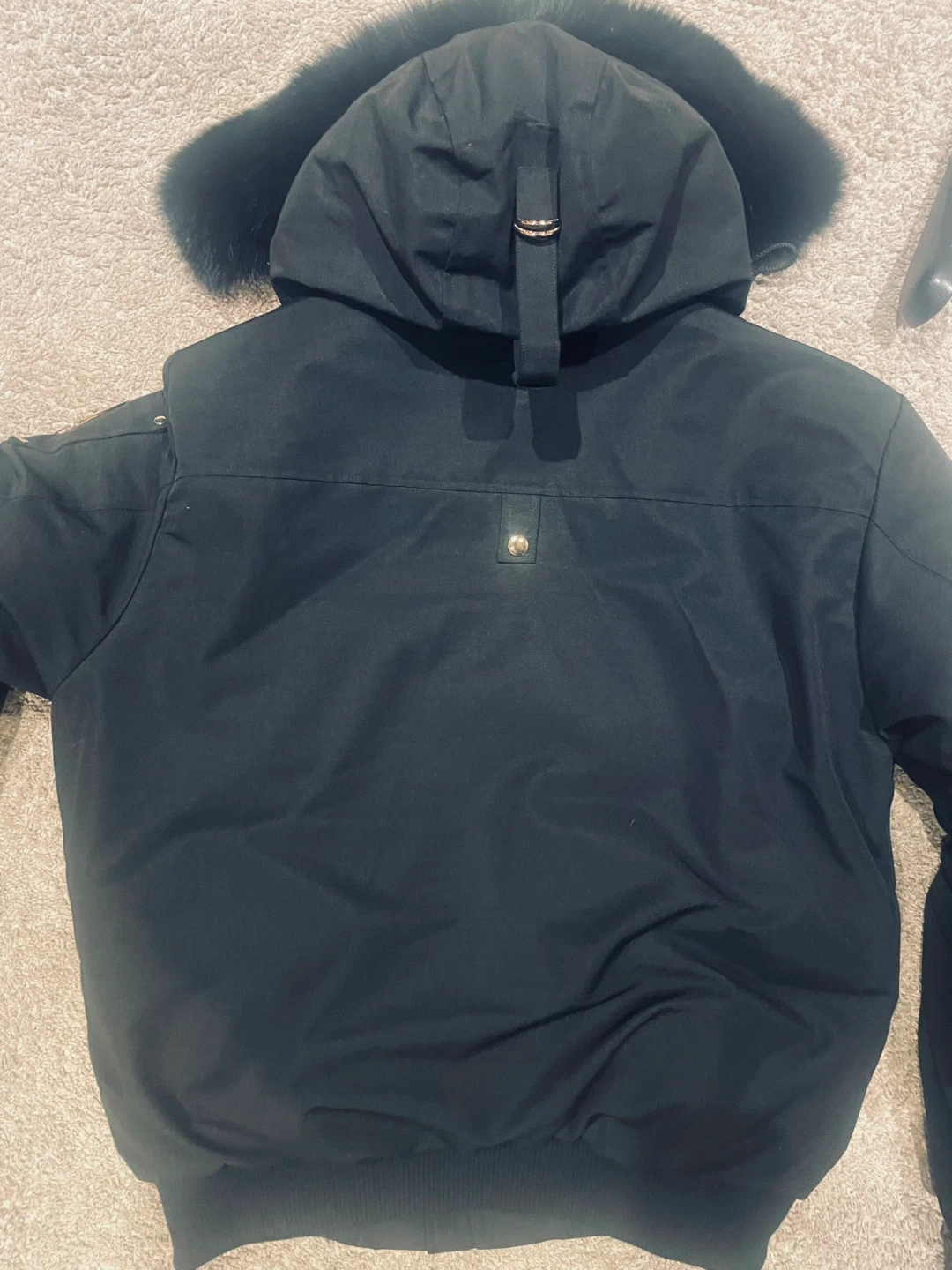 Moose Knuckles Black Bomber Jacket with Fur Hood - photo 5