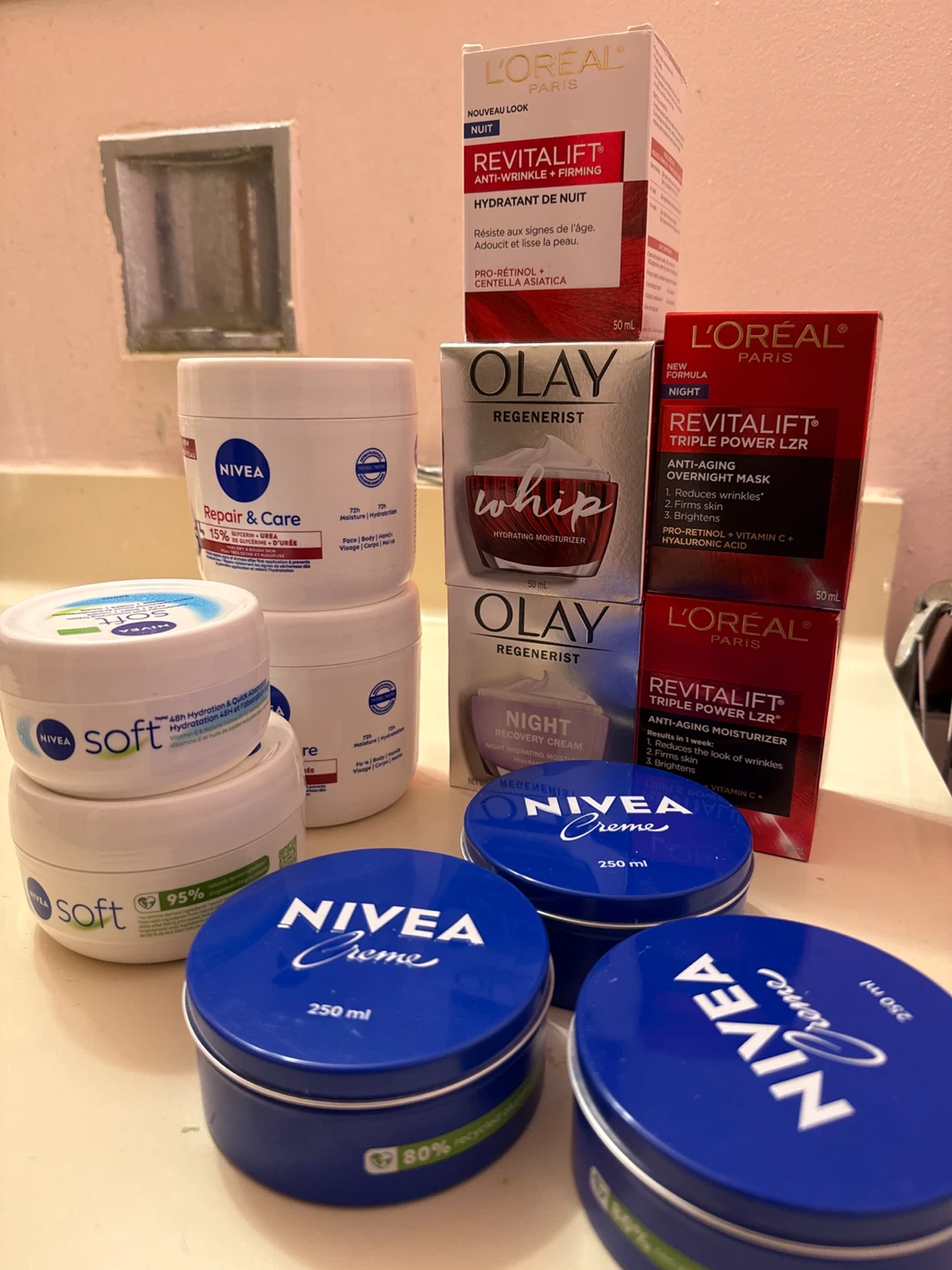Nivea, Olay, and L'Oréal Skincare