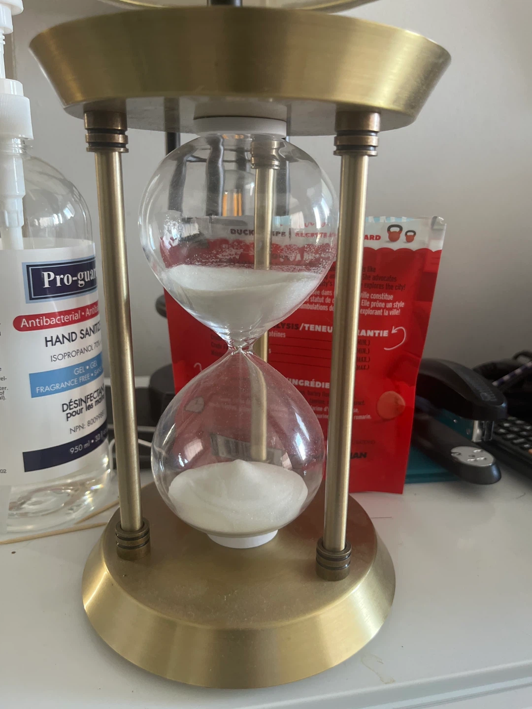 60 minutes Brass and Glass Hourglass Timer - photo 3