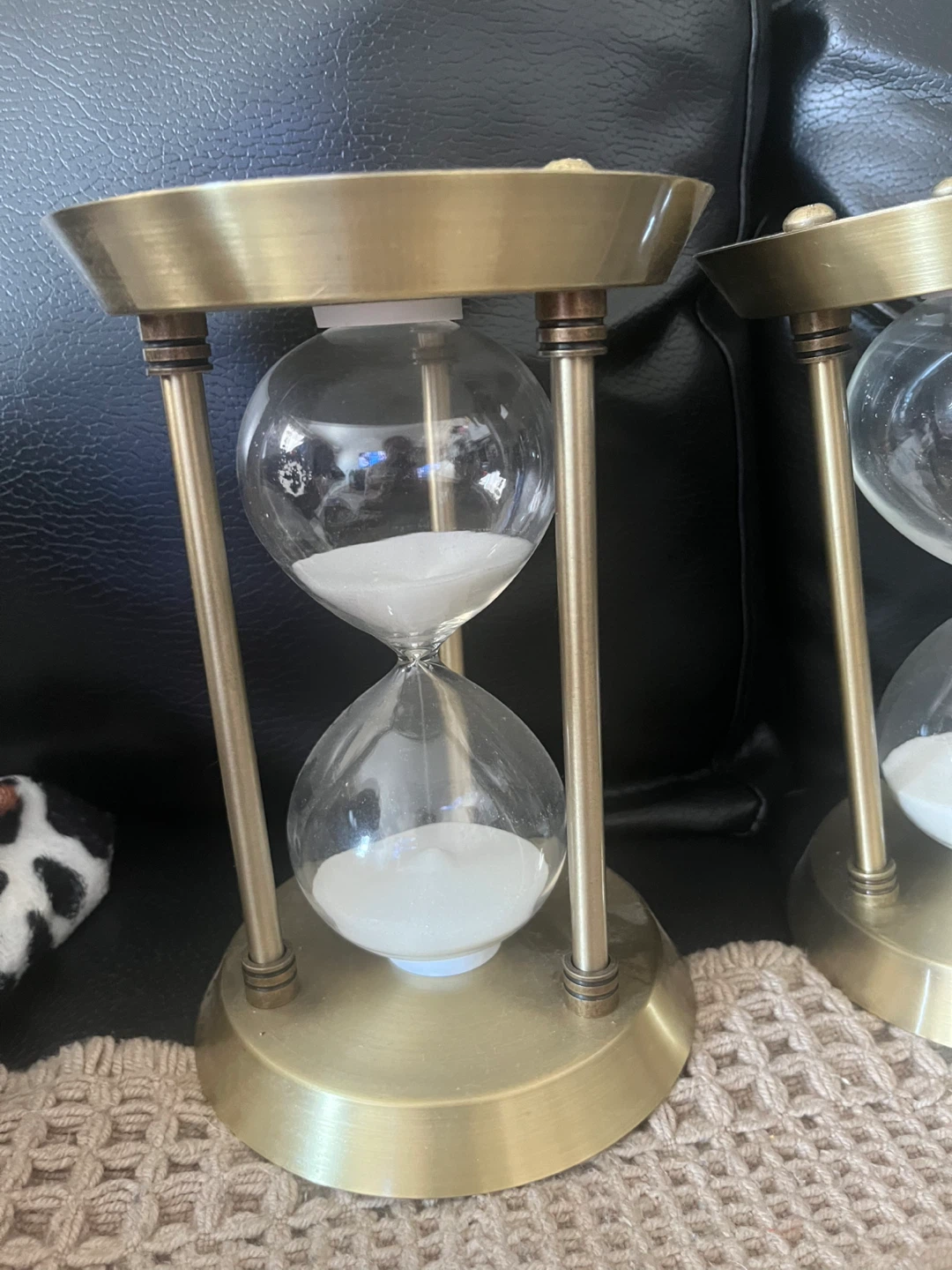 60 minutes Brass and Glass Hourglass Timer