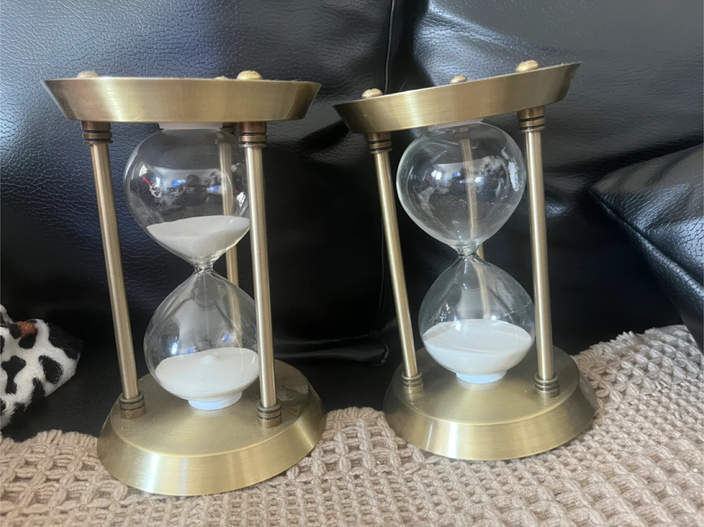 60 minutes Brass and Glass Hourglass Timer - photo 2
