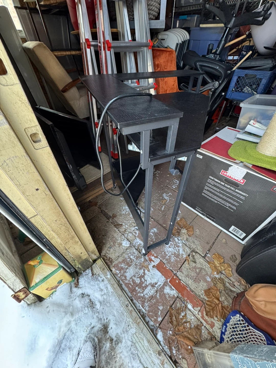 Black L-Shaped Computer Desk - photo 3