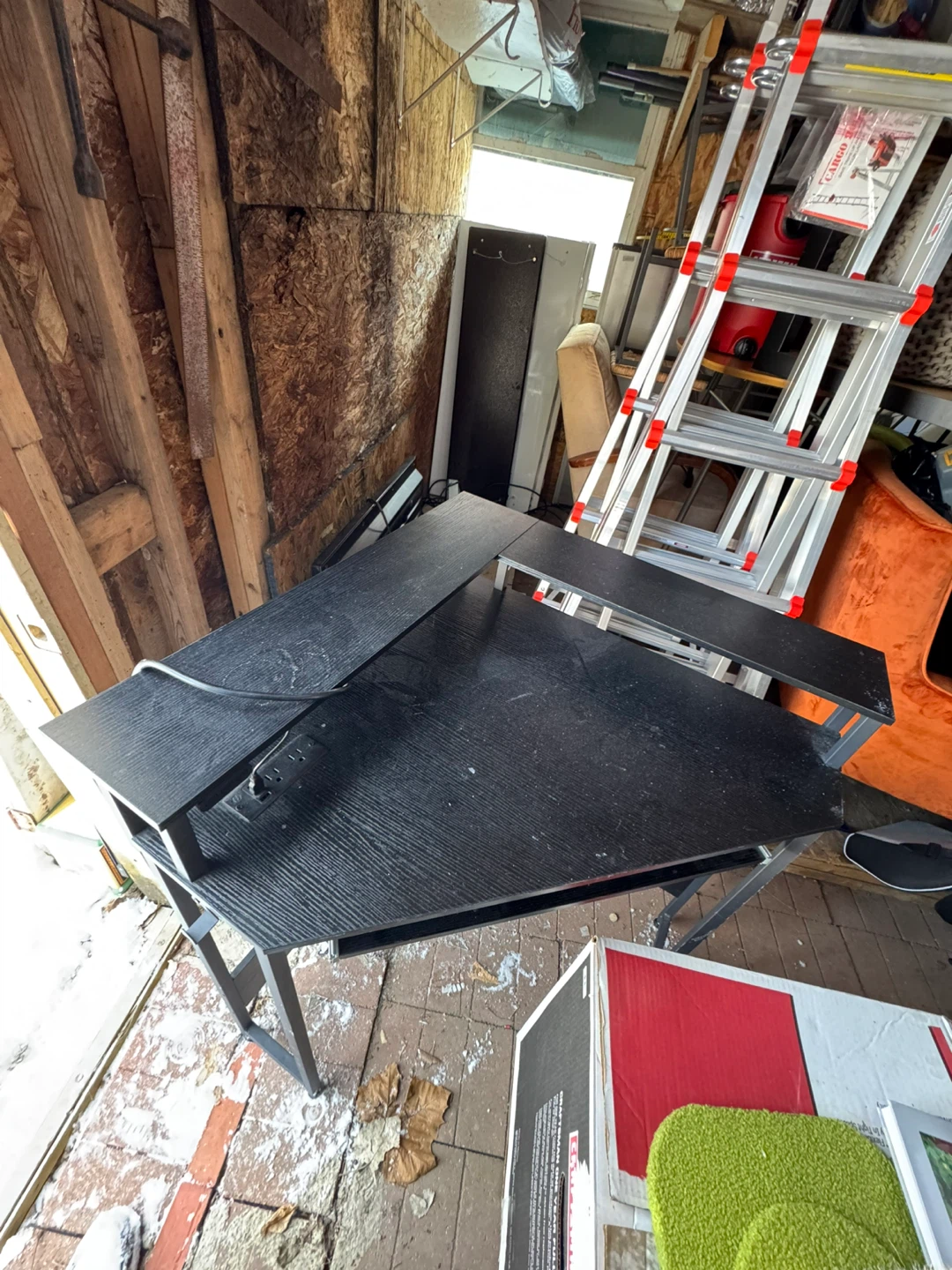 Black L-Shaped Computer Desk