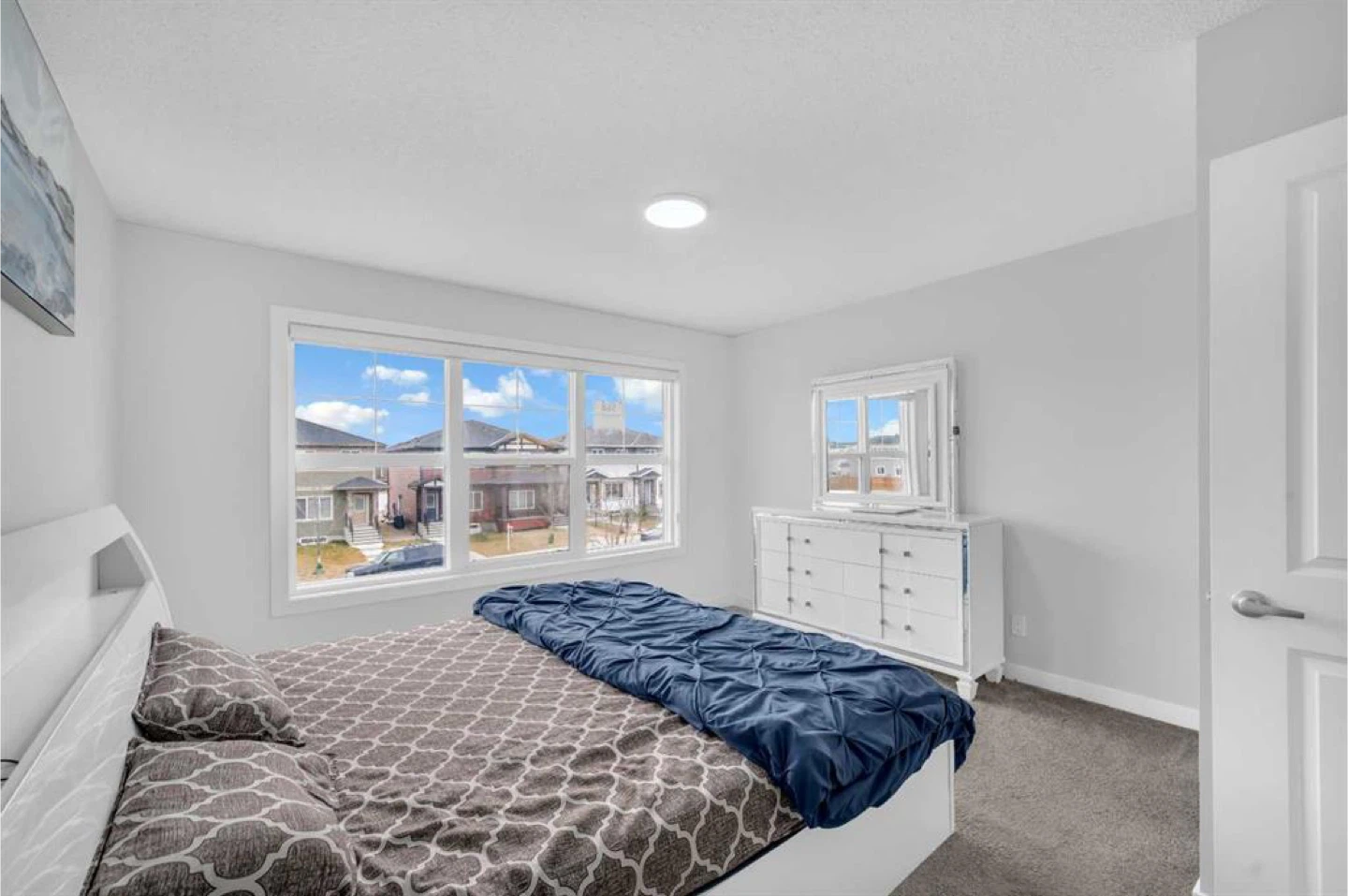 Modern White Platform Bed Frame