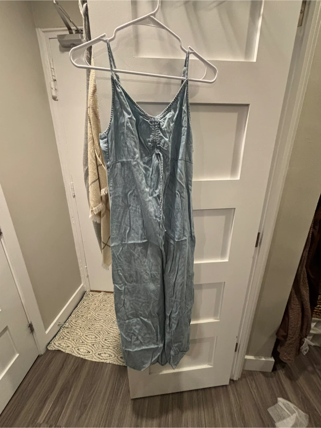 Light Blue Denim Midi Dress