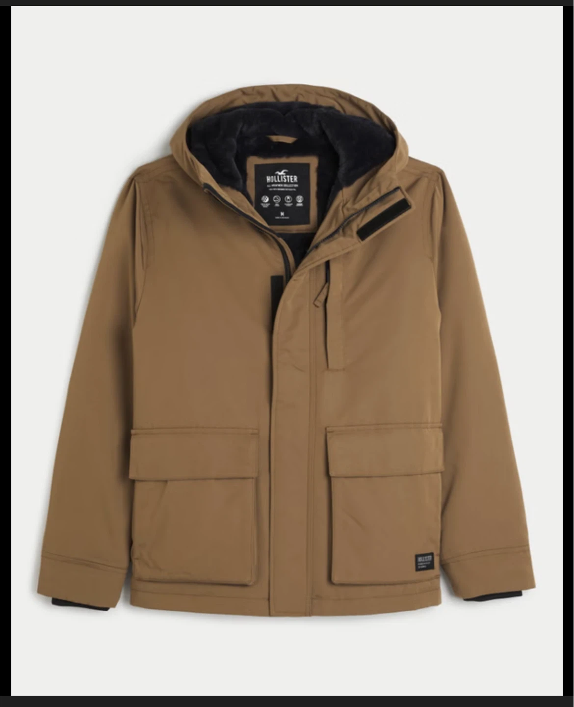 Hollister Men's Hooded Parka Jacket S