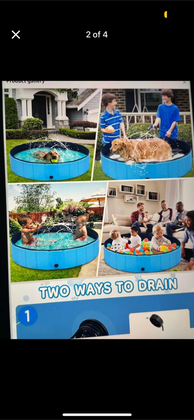 Foldable Dog Bath Pool - XL (140x30cm)