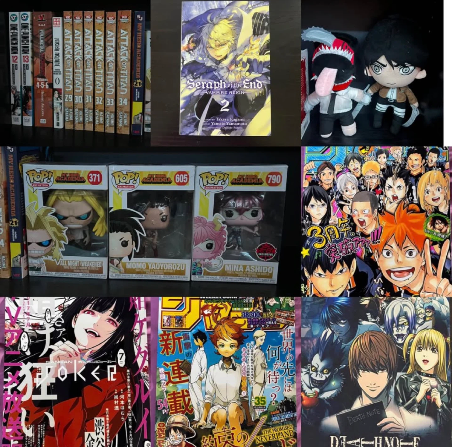 Manga Lot, Funko Pops!, Anime Plush Dolls, POSTERS