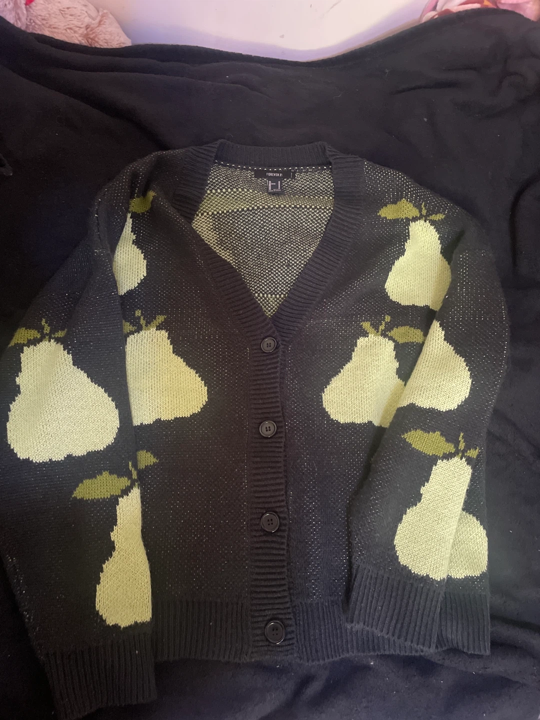Forever 21 Black Pear Cardigan