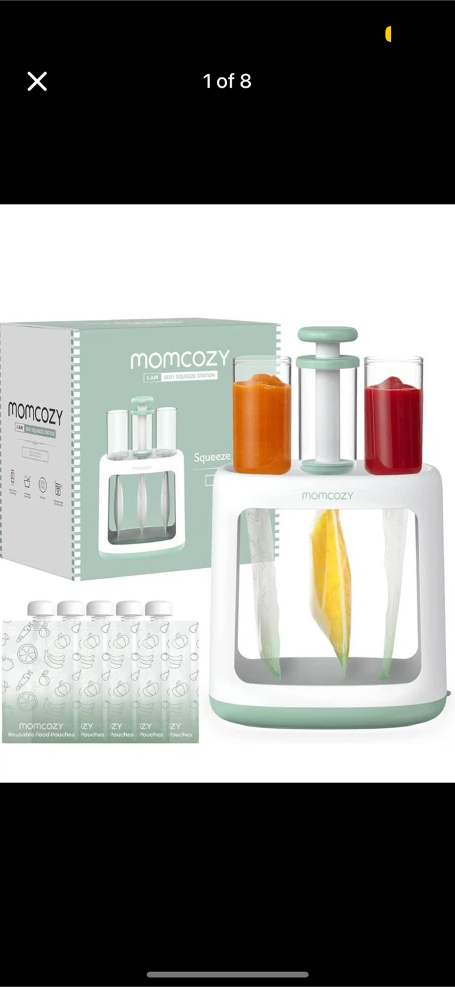 Momcozy Baby Food n Squeeze Station with Reusable Pouches