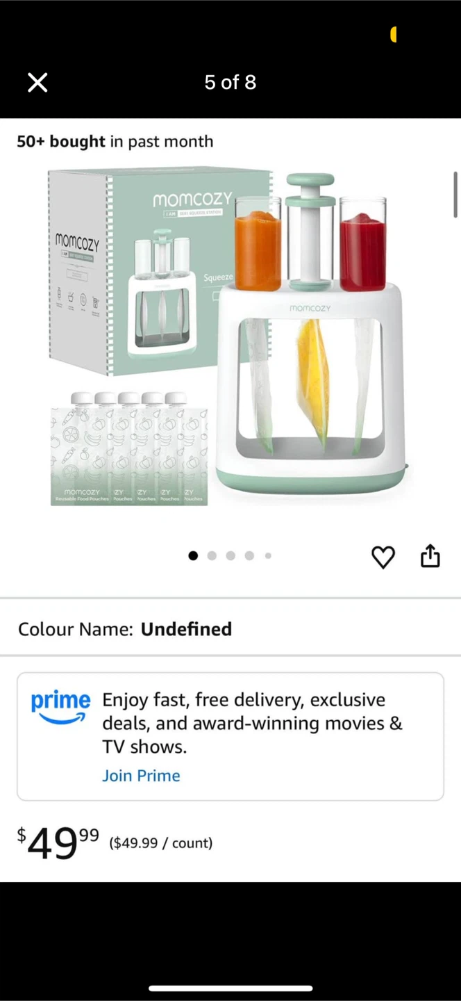 Momcozy Baby Food n Squeeze Station with Reusable Pouches - photo 5
