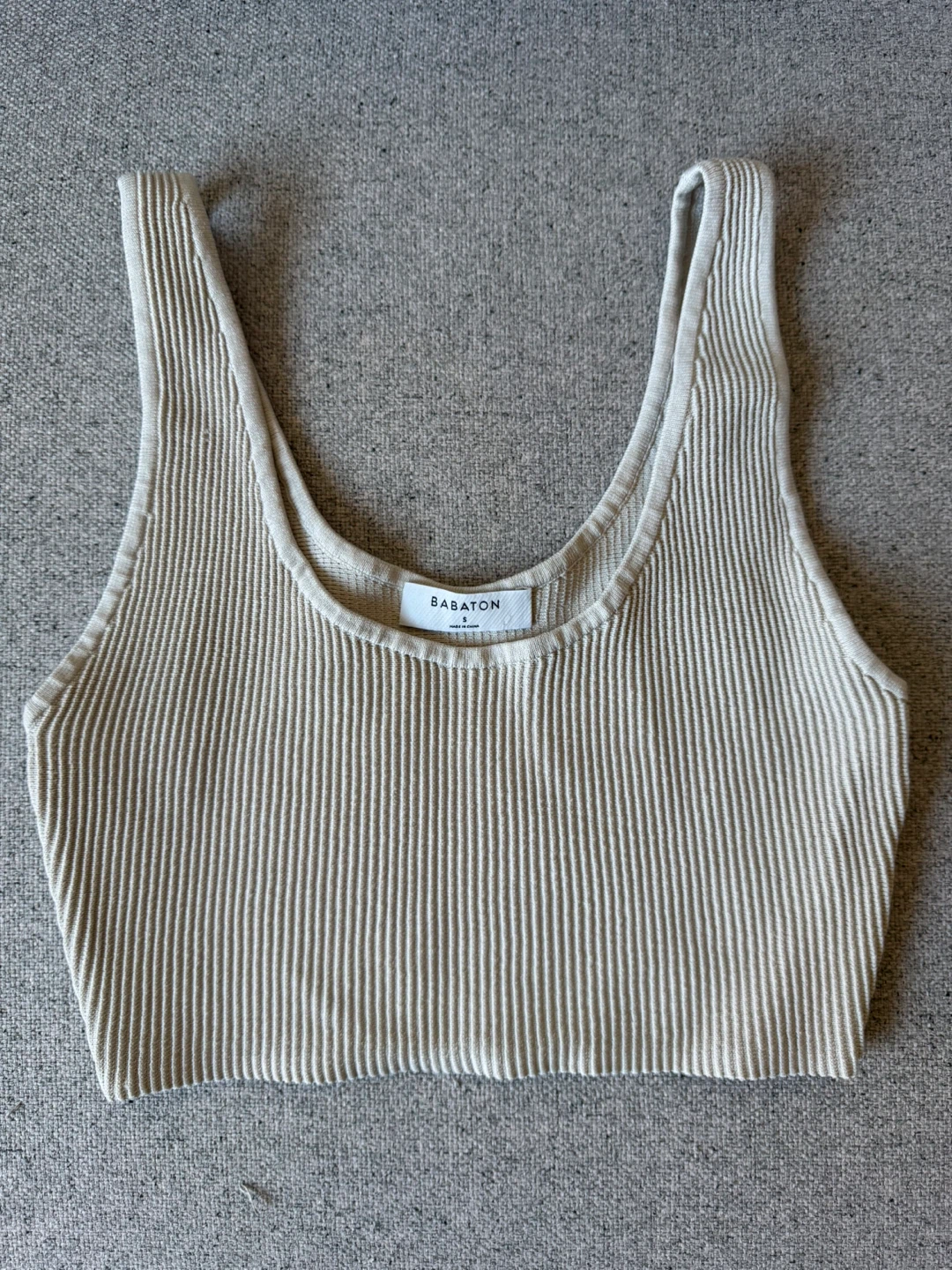 Babaton Ribbed Tank, Size Small