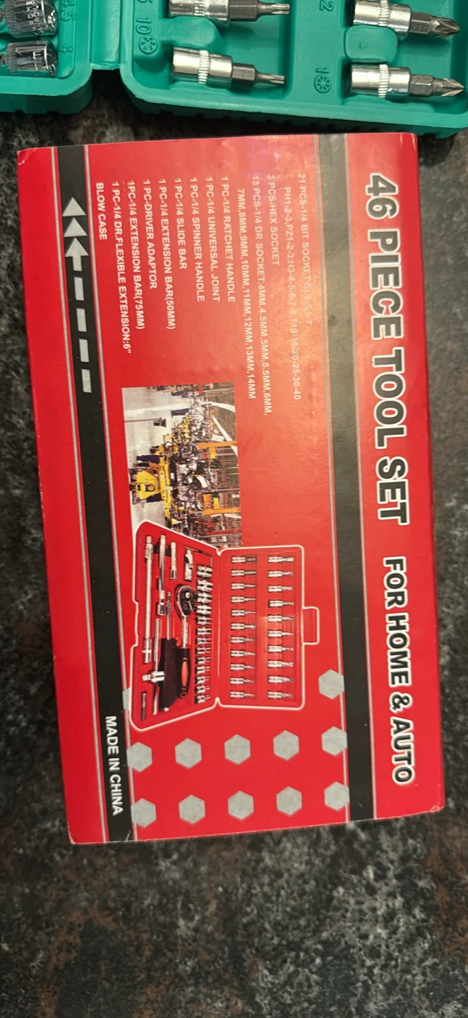 46 Piece Tool Set for Home & Auto