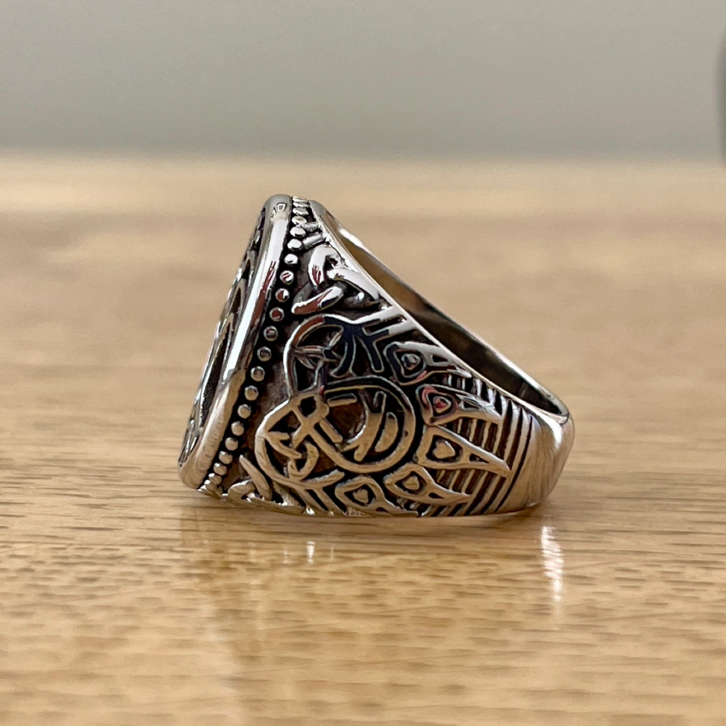 Tree of Life stainless steel ring (size 8) - photo 4