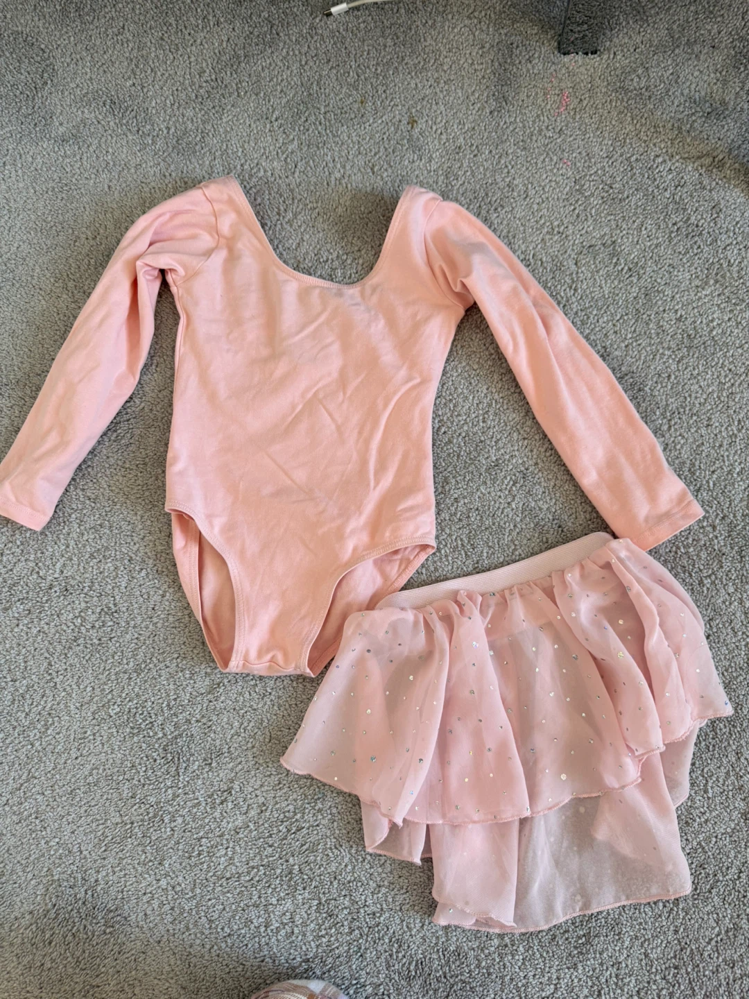 Zazlatre Pink Leotard and Skirt Set - Size 120