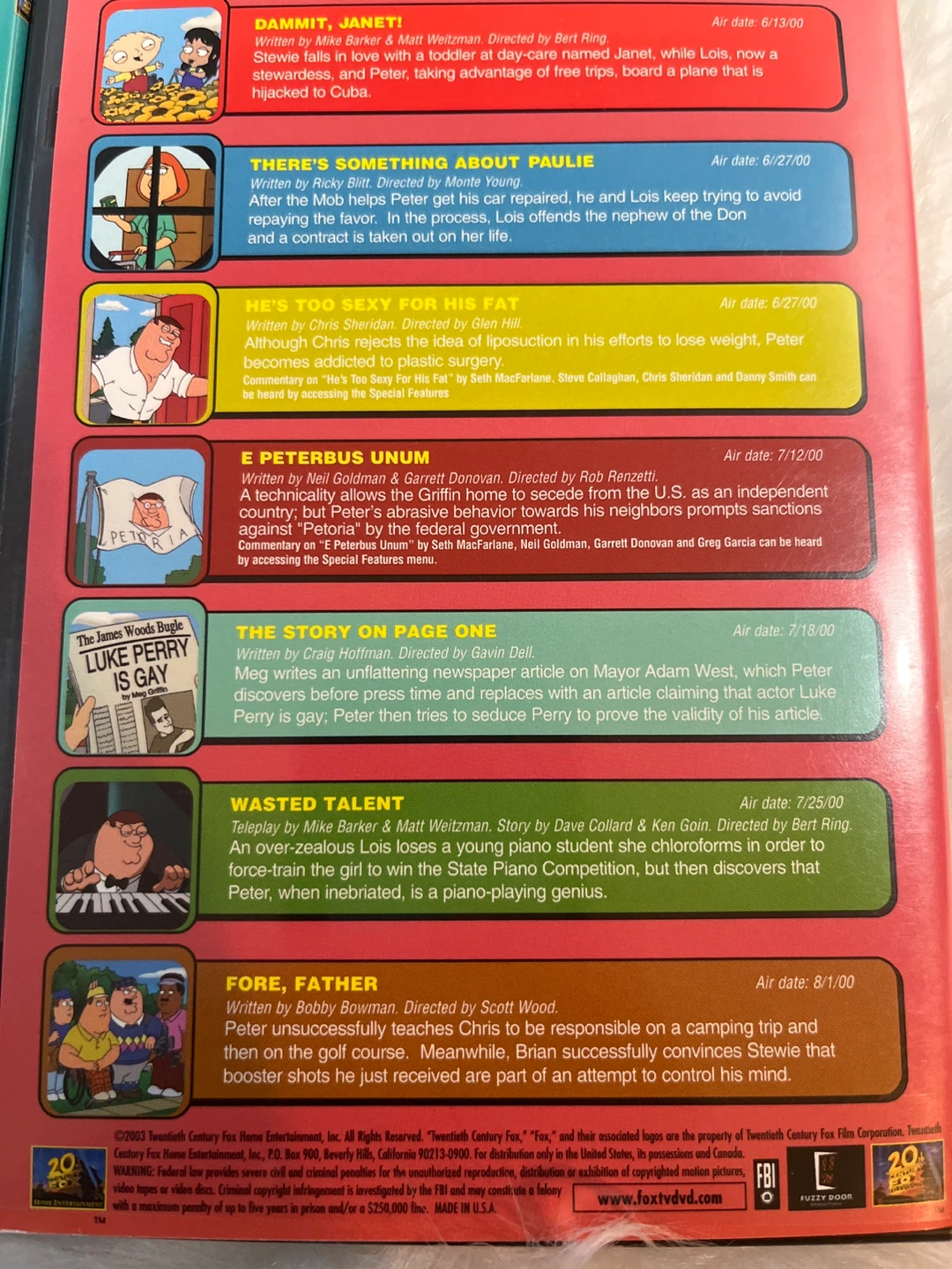 Family Guy Season 2 Volume 3 DVD Set - photo 5