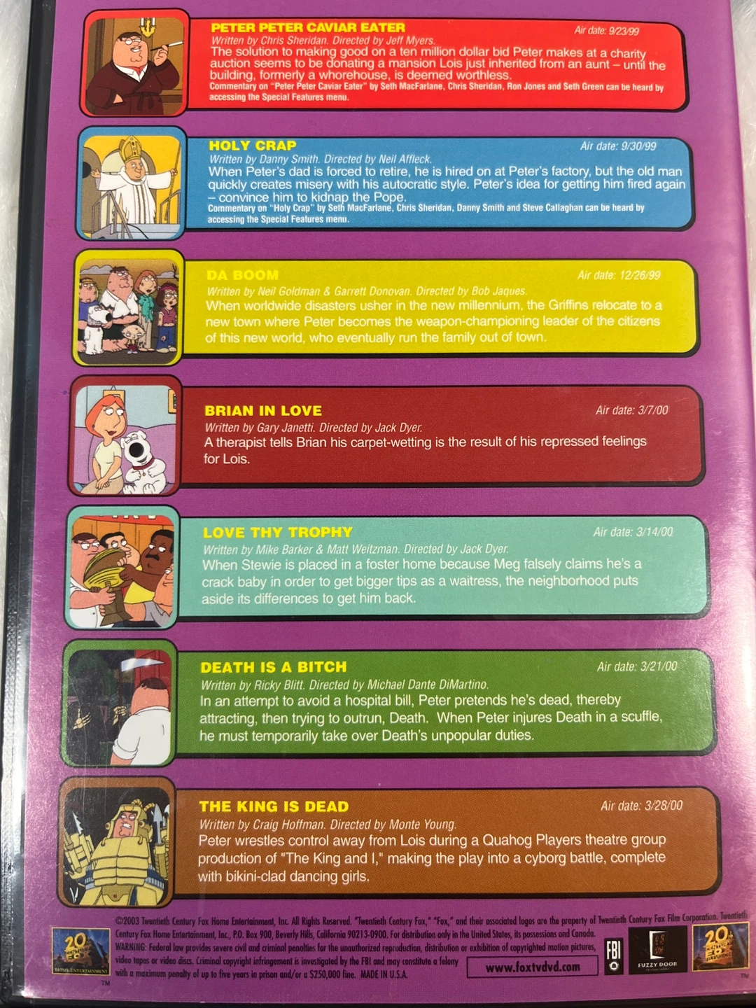 Family Guy Season 2 Volume 3 DVD Set - photo 3