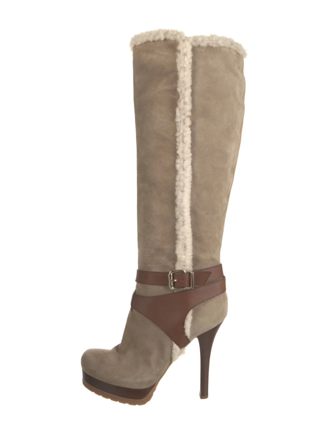 Fendi Suede Shearling Boots Size 38