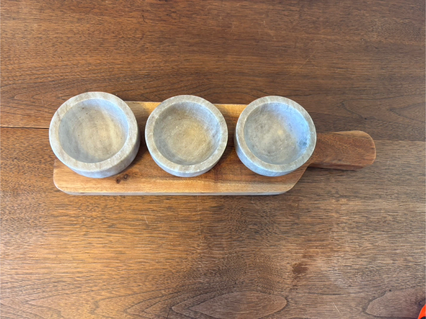 Marble and Wood Appetizer Bowl Set - photo 4