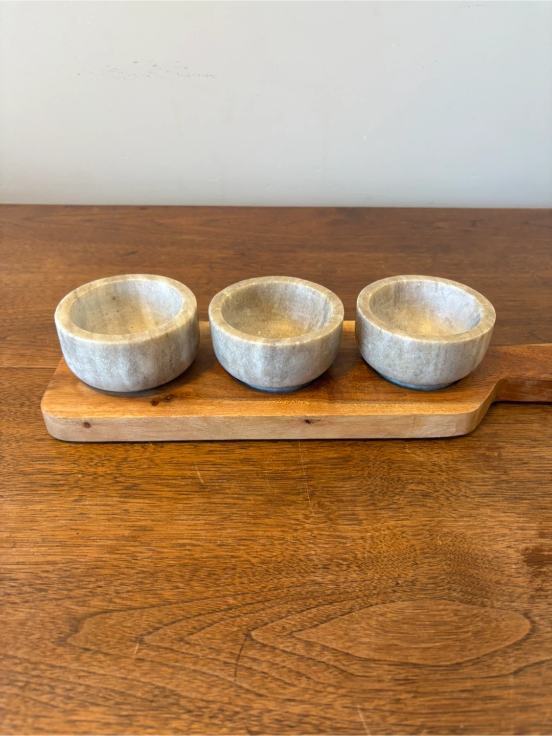 Marble and Wood Appetizer Bowl Set - photo 5