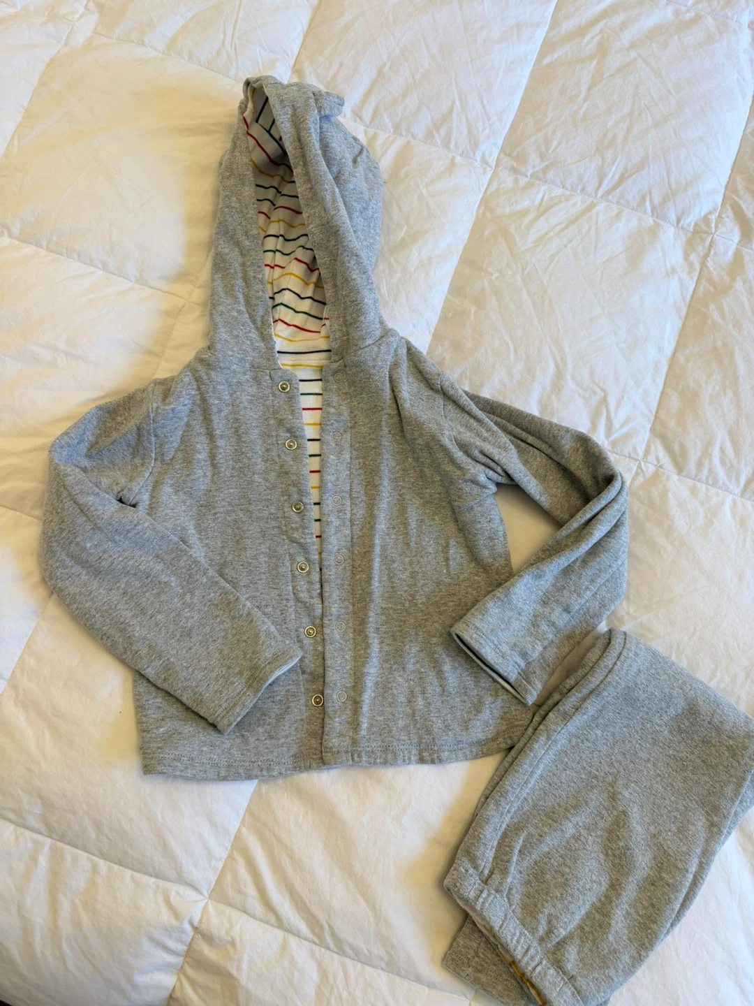 Grey Striped Hoodie and Pants Set Hudson Bay - photo 2